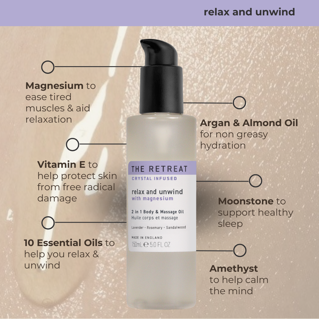Relax and Unwind 2 in 1 Body & Massage Oil with Magnesium
