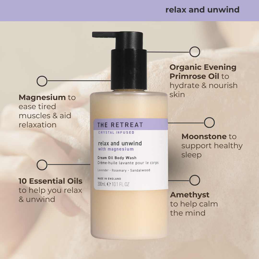 Relax and Unwind Cream Oil Body Wash with Magnesium